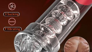9 Vibrating 9 Sucking Transparent Penis Enlargement Pump: A Great Offering from Playful Sex Toy for Mature Men
