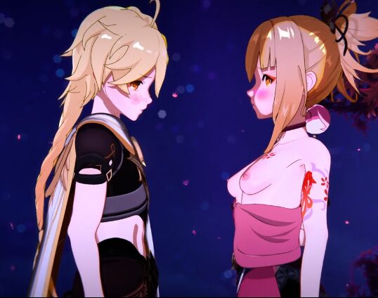 Yoimiya Under Fireworks